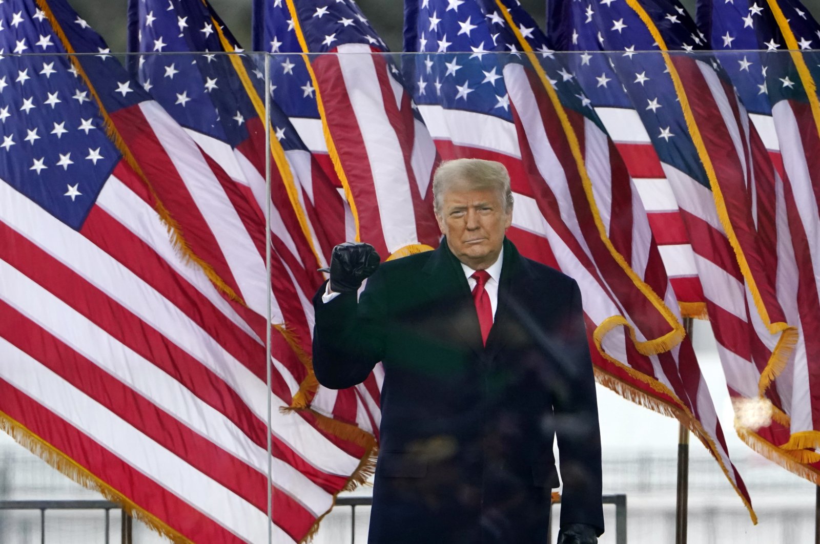 President Donald Trump arrives to speak at a rally Wednesday, Jan. 6, 2021, in Washington. (AP Photo)