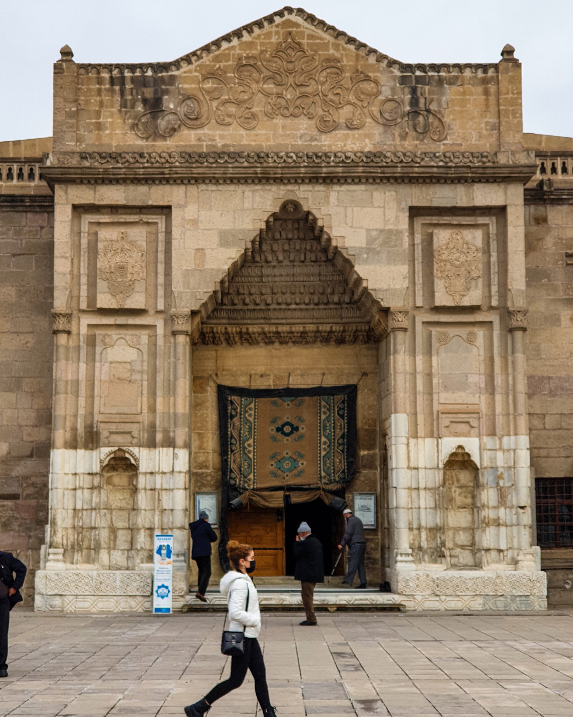 The main entrance to Aksaray Grand Mosque, Aksaray, central Turkey. (Photo by Argun Konuk)