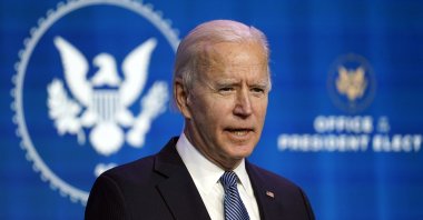 U.S. President-elect Joe Biden speaks during an event at The Queen Theater to announce key nominees for the Justice Department, in Wilmington, Delaware, U.S., Jan. 7, 2021. (AP Photo)