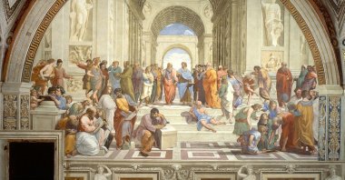 In art history seminars, the participants will explore the historical development of arts through examples of renowned artists' works like "The School of Athens" fresco by the Italian Renaissance artist Raphael.