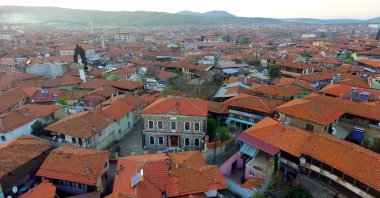 Historical  Ottoman and Greek houses are seen in Kula, Manisa, western Turkey, Jan. 12, 2021. (DHA PHOTO)