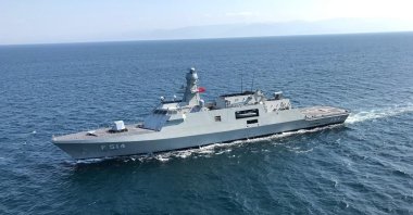 TCG Kınalıada, the fourth ship constructed under Turkey's national shipbuilding project MILGEM, seen in this undated photo. (AA Photo)