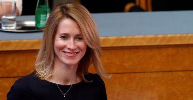 Estonia's pro-business opposition leader Kaja Kallas attends the opening session of the newly elected Estonian Parliament in Tallinn, Estonia, April 4, 2019. (Reuters Photo)