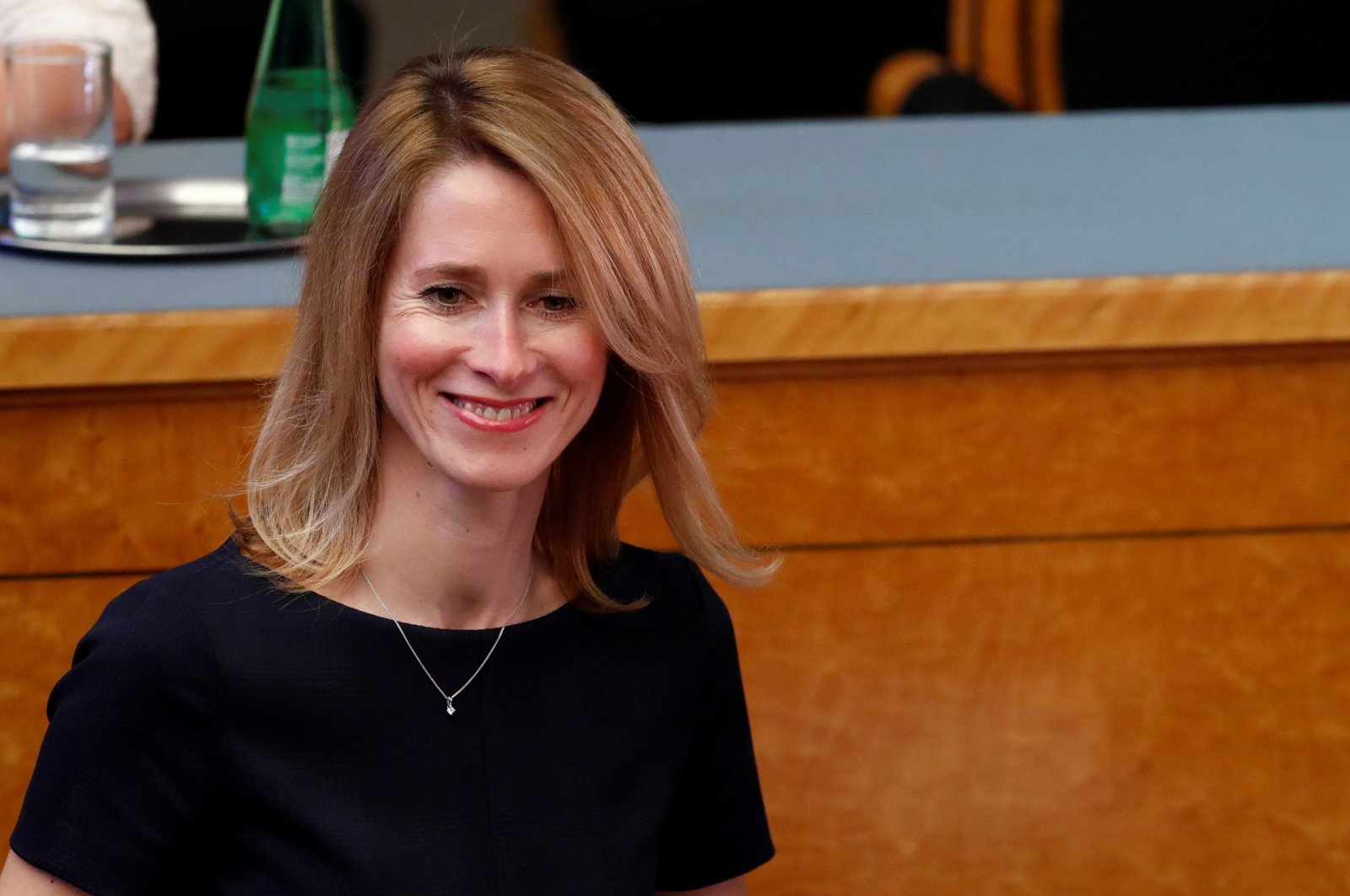 Estonia's pro-business opposition leader Kaja Kallas attends the opening session of the newly elected Estonian Parliament in Tallinn, Estonia, April 4, 2019. (Reuters Photo)