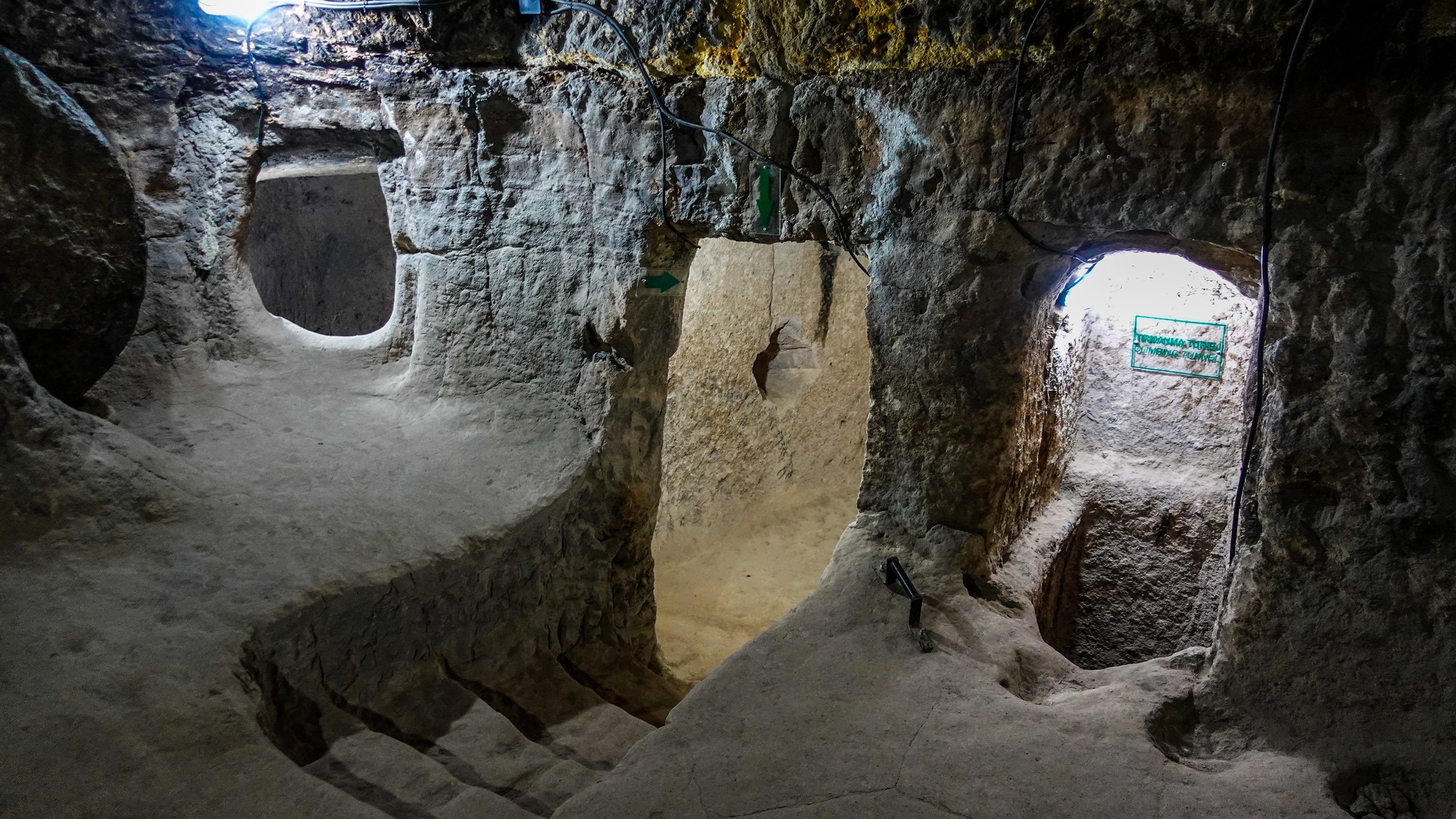 Some of the rooms in St. Mercurius Underground City. (Photo by Argun Konuk)