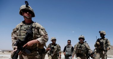 U.S. troops patrol at an Afghan National Army (ANA) Base in Logar province, Afghanistan on Aug. 7, 2018. (Reuters Photo)