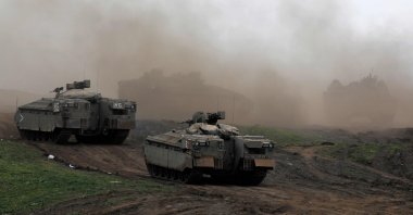 Israeli troops during a military drill in the Israeli-annexed Golan Heights, Syria, Jan. 13, 2021. (AFP Photo)