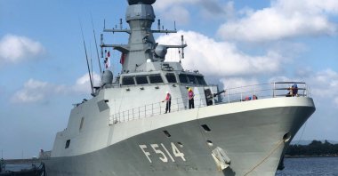 The TCG Kınalıada was the fourth vessel produced as part of the National Ship (MILGEM) project, Oct. 1, 2019. (AA Photo)