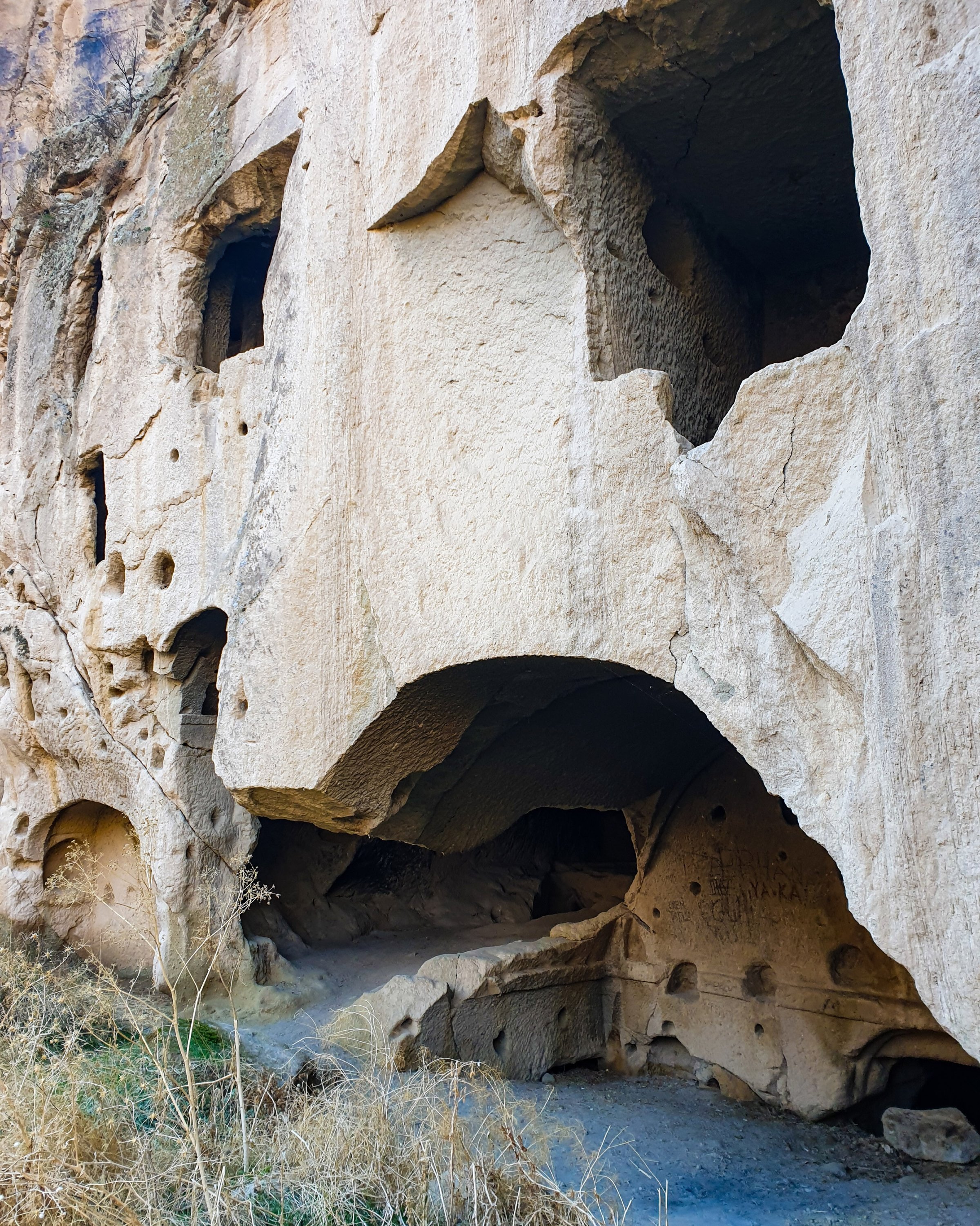 Unnamed rock dwellings in Ihlara Valley. (Photo by Argun Konuk)