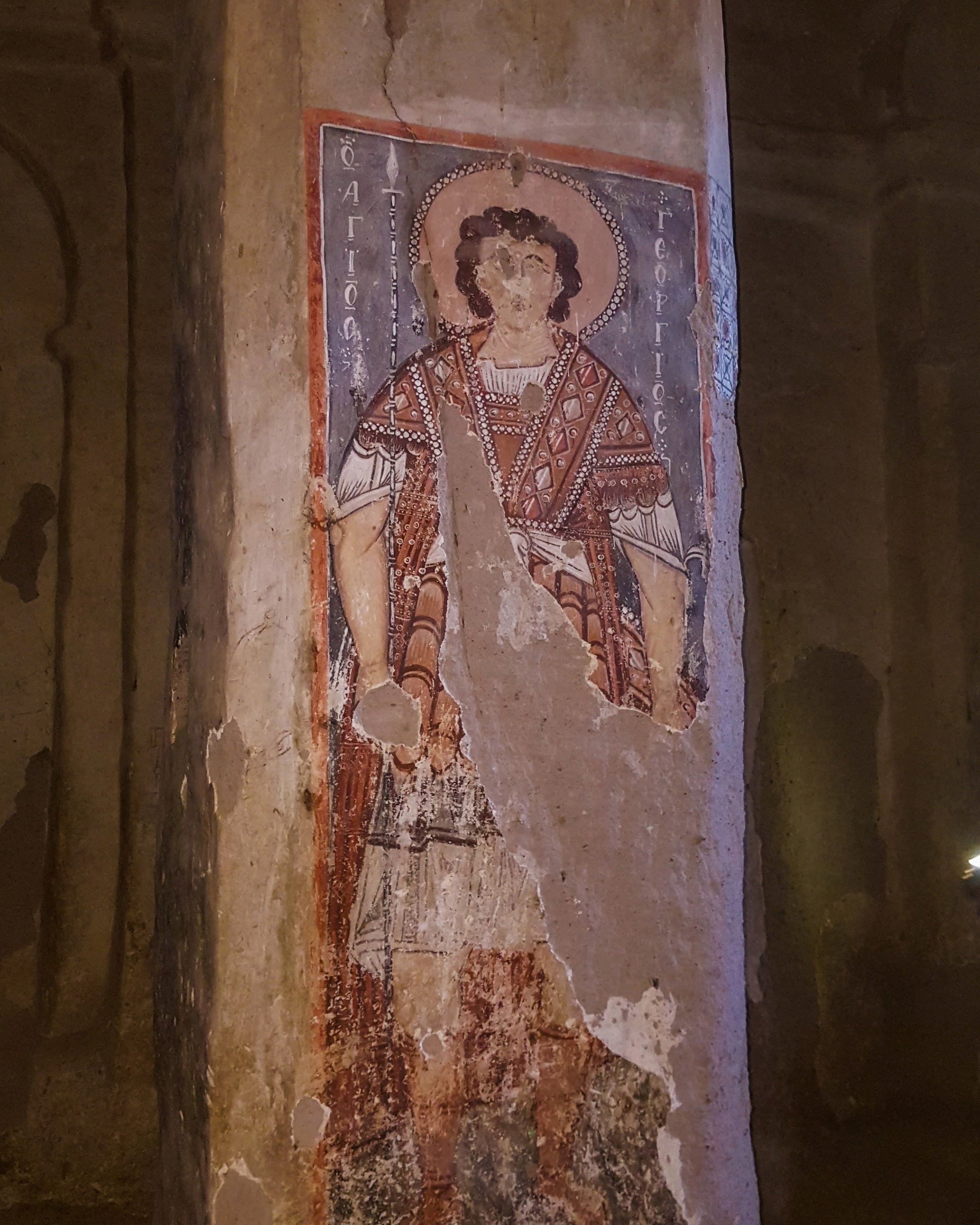 Frescoes in Direkli Church in Aksaray, central Turkey. (Photo by Argun Konuk)