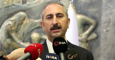 Justice Minister Abdulhamit Gül addresses reporters in Gaziantep, southeastern Turkey, Jan. 22, 2021. (AA Photo)