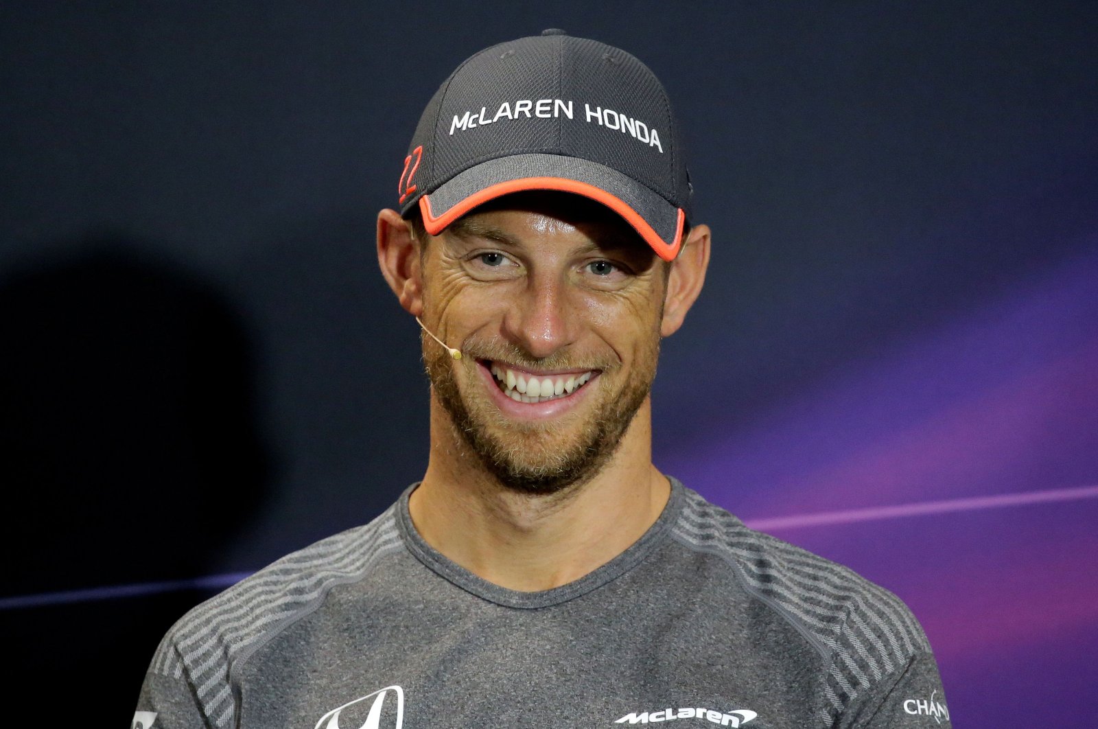 This file photo shows then-McLaren F1 driver Jenson Button during a news conference ahead of the Monaco Grand Prix, on May 24, 2017. (REUTERS Photo)