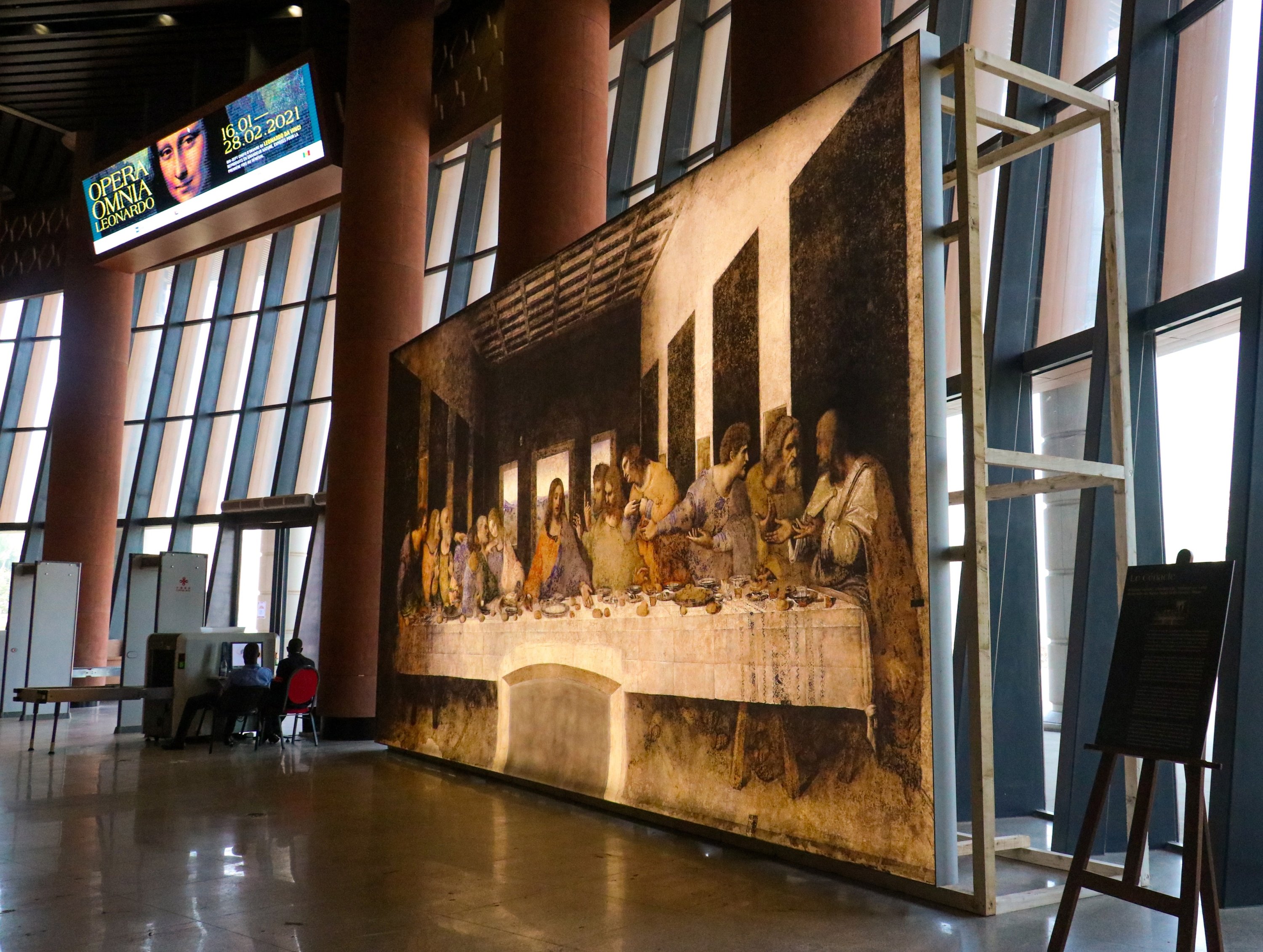 'The Last Supper' by Leonardo da Vinci on display during 'Opera Omnia Leonardo' exhibition, at the Museum of Black Civilisations in Dakar, Senegal, Jan. 22, 2021. (AA Photo)