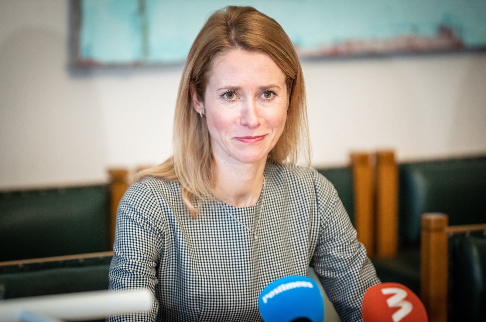 Leader of the Reform Party and a former Member of the European Parliament Kaja Kallas in Tallin on Jan.14, 2021. (Reuters File Photo)