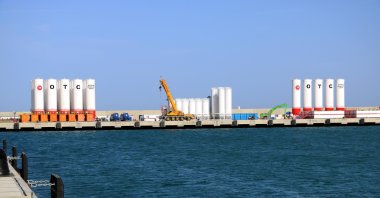 Part of the Filyos port seen in this photo, Zonguldak, northern Turkey, Jan. 25, 2021. (DHA Photo)