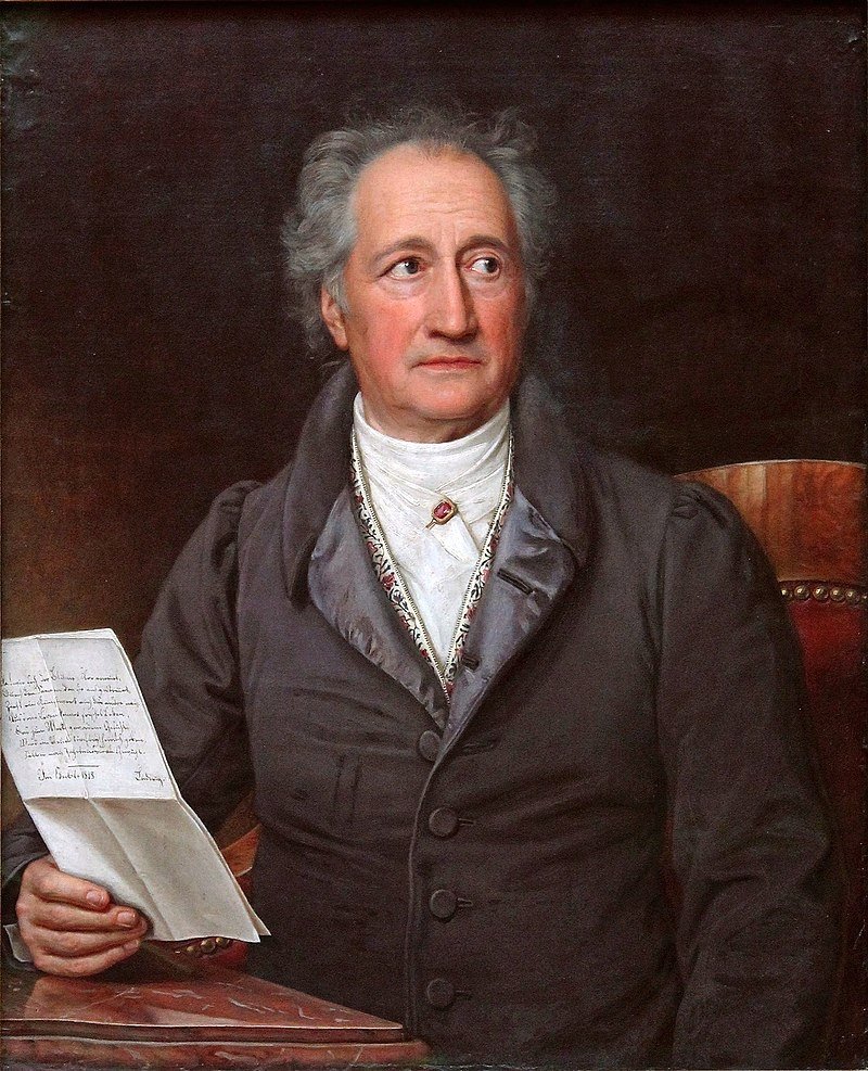 A portrait of Johann Wolfgang von Goethe by German painter Joseph Karl Stieler in 1828. 