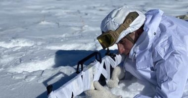 A Turkish soldier during Operation Eren in eastern Turkey, Jan. 26, 2021.  (Sabah Photo)