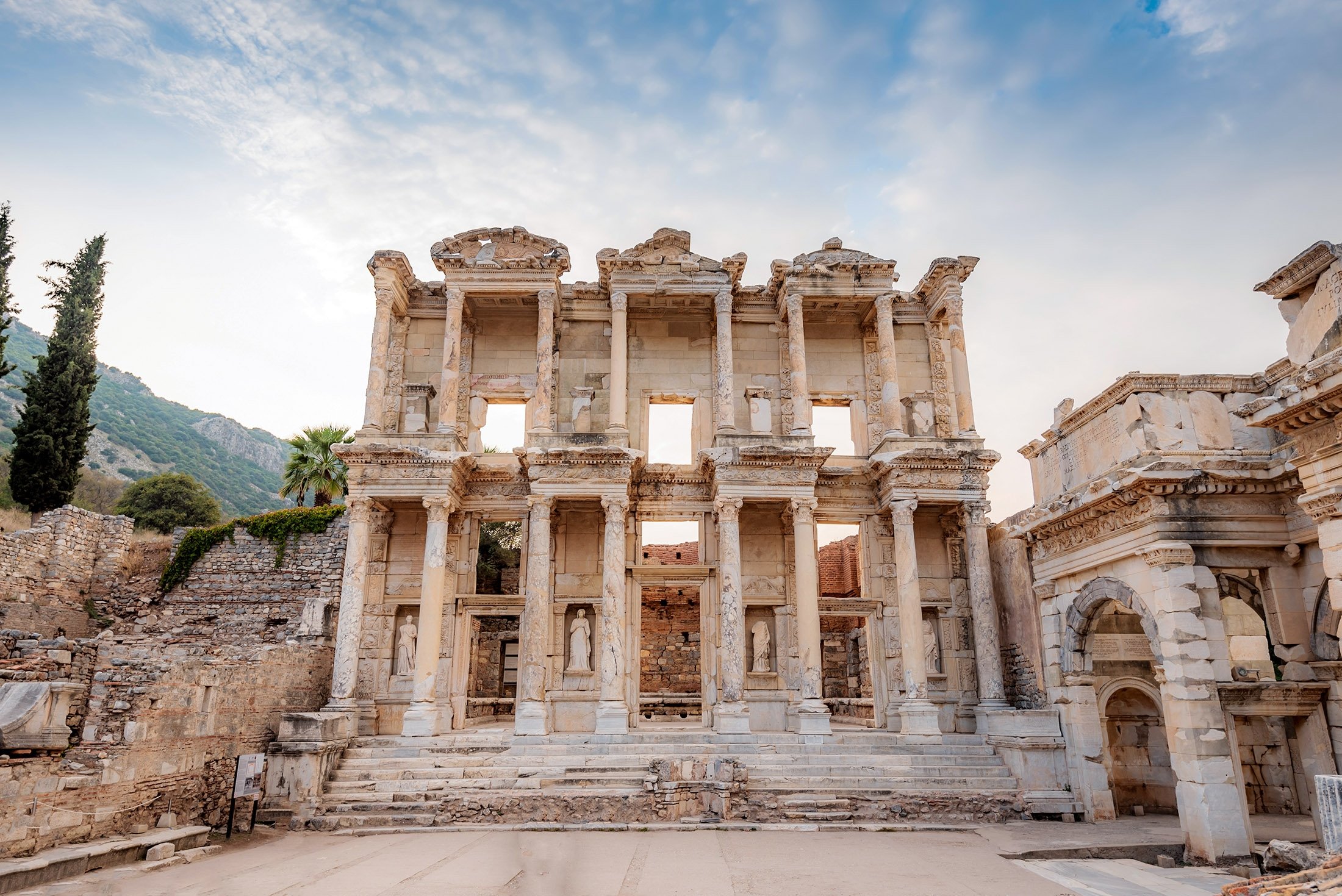 The Celsus Library is one of the many Roman buildings in the ancient city of Ephesus in Izmir, western Turkey. (Shutterstock Photo)