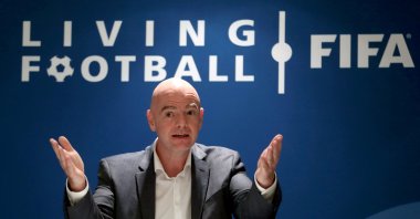 FIFA President Gianni Infantino speaks during a panel discussion at the FIFA headquarters in Zurich, Switzerland, Sept. 30, 2020. (Reuters Photo)
