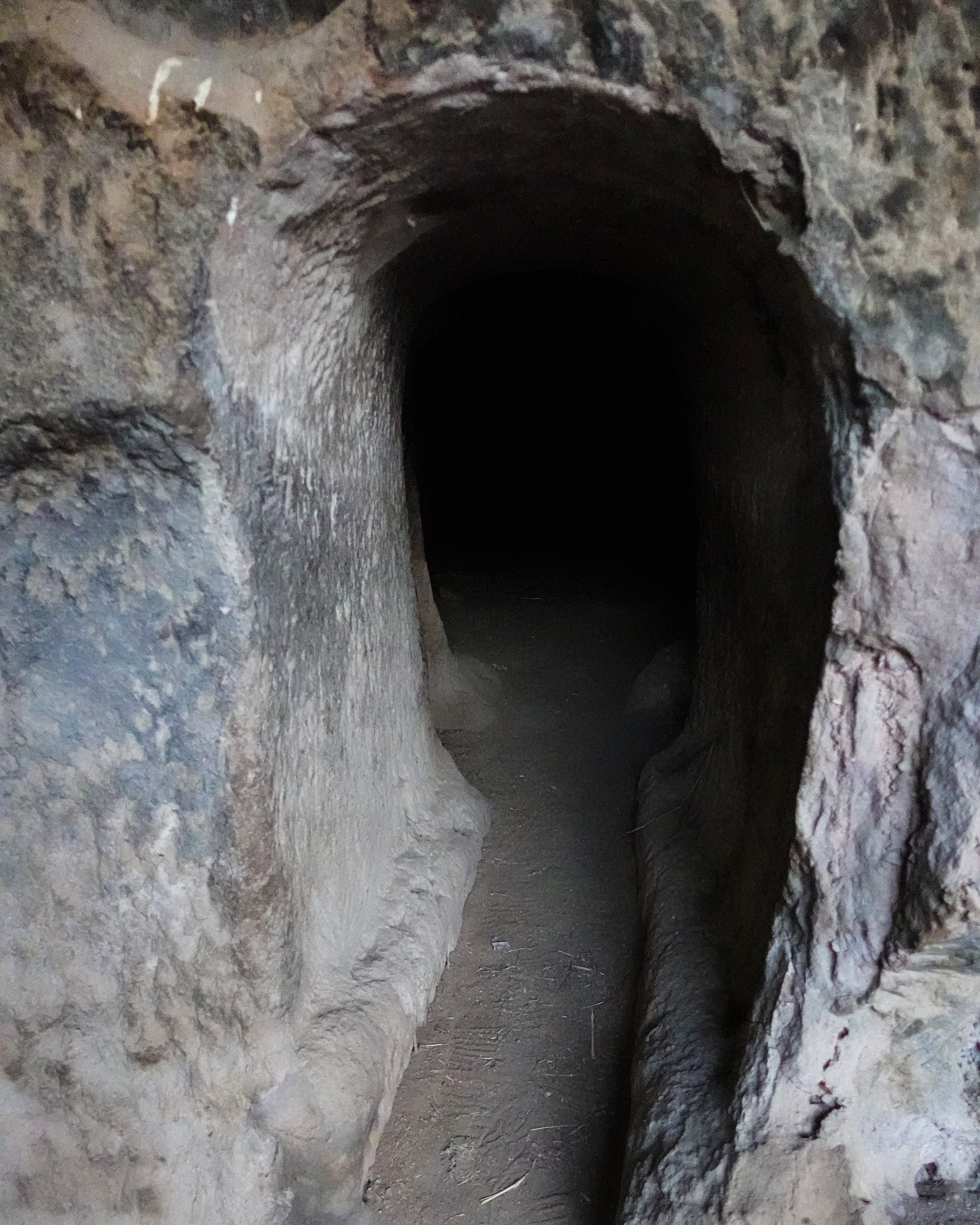 A tunnel going deep inside the dark chamber of the Bell Church. (Photo by Argun Konuk)