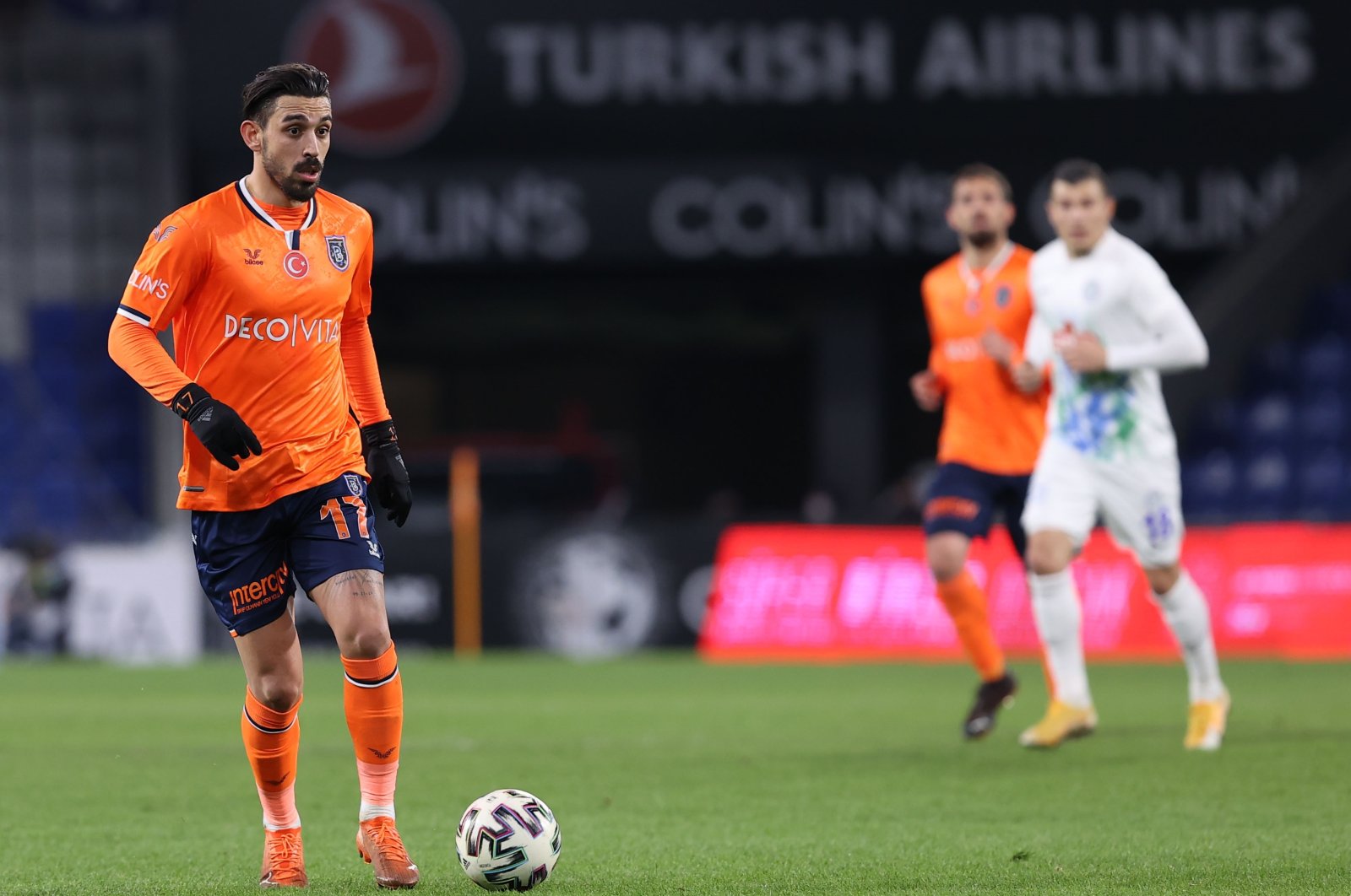 Başakşehir's Irfan Can Kahveci in action during a Süper Lig match against Rizespor at the Fatih Terim Stadium, in Istanbul, Turkey, Jan. 23, 2021. (AA Photo)