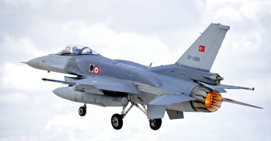 An F-16 Fighting Falcon of the Turkish Air Force takes off on a sortie from an air base during Exercise Anatolian Eagle, in Konya, Turkey. (Courtesy of Turkish Ministry of Defense)