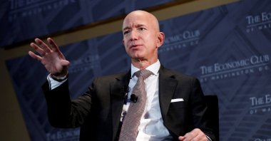 Jeff Bezos, president and CEO of Amazon and owner of The Washington Post, speaks at the Economic Club of Washington D.C.'s "Milestone Celebration Dinner" in Washington D.C., U.S., Sept. 13, 2018. (Reuters File Photo)