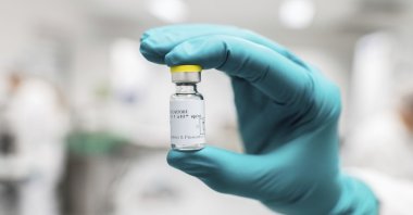 This July 2020 photo provided by Johnson & Johnson shows a vial of the Janssen COVID-19 vaccine. (Johnson & Johnson via AP)