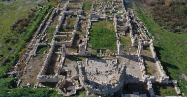An aerial view of the ancient city of Patara, Antalya, southwestern Turkey, Feb. 7, 2021. (AA Photo)