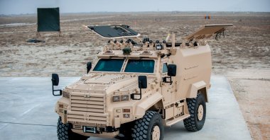 Nurol Makina's Ejder Yalçın equipped with Aselsan's Alkar 120-mm Mortar Weapon System in a photo provided on Feb. 9, 2021. (Courtesy of Nurol Makina)