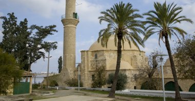 Hala Sultan Tekke or the Mosque of Umm Haram is seen in Larnaca, the Greek Cypriot administration, Dec. 3, 2018. (Getty Images)