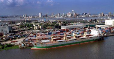 A port complex in the province of Lagos, Nigeria, Sept. 11, 2020. (Photo by Getty Images)