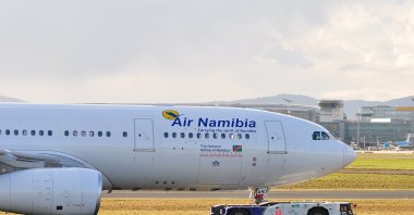 An Air Namibia aircraft on the runway, in Frankfurt, Germany, April 7, 2016. (Shutterstock Photo)