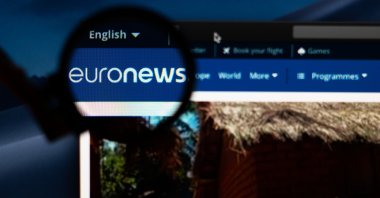 The Euronews logo on its website's homepage, Tallinn, Estonia, Jan. 18, 2019. (Shutterstock Photo)