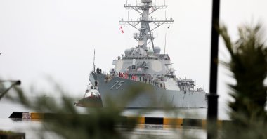 The USS Donald Cook arrives at the Batumi port of Georgia on Feb. 5, 2021 (AA File Photo)