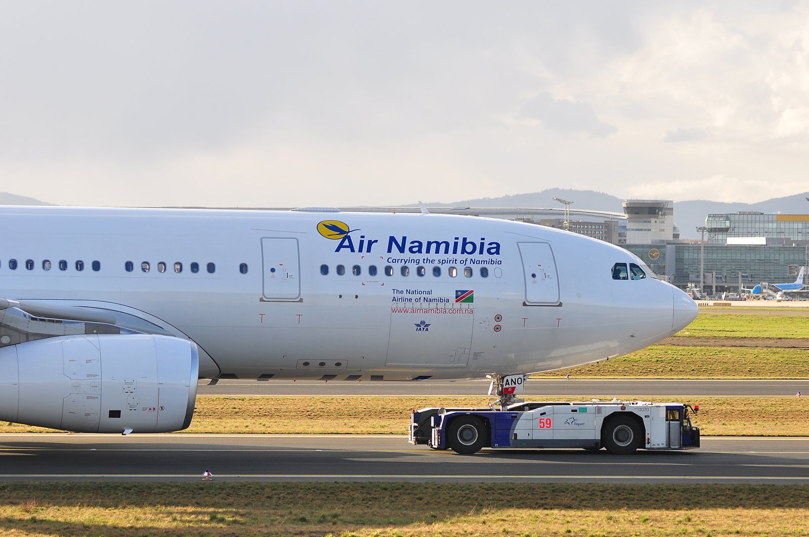 An Air Namibia aircraft on the runway, in Frankfurt, Germany, April 7, 2016. (Shutterstock Photo)