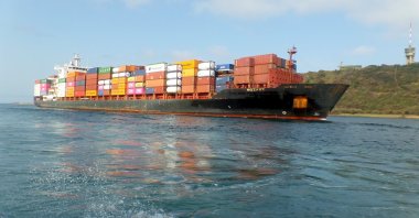 The M/V Mozart container ship is seen near Durban, South Africa, Sept. 16, 2020. (Reuters Photo)