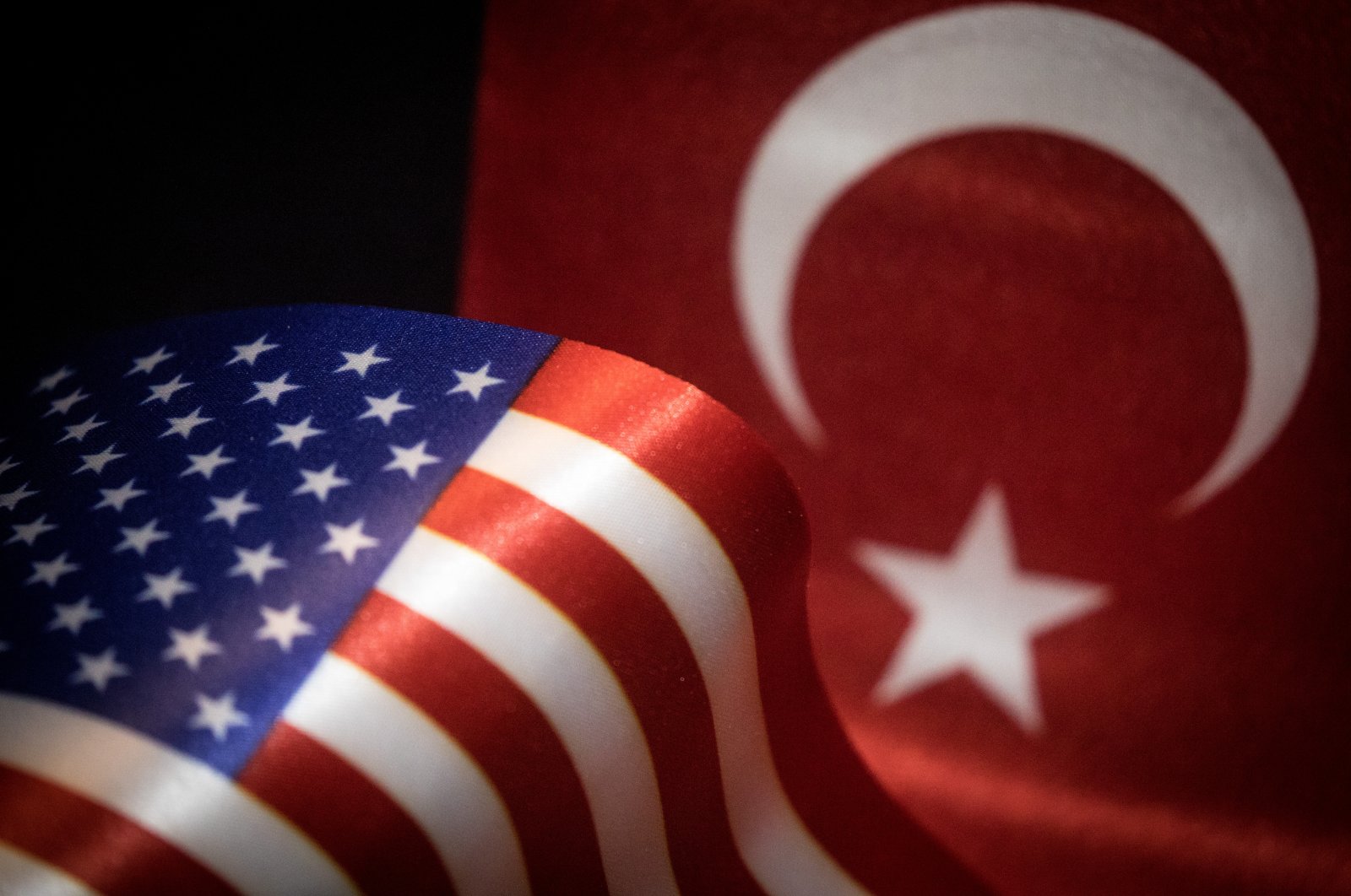 In this photo illustration, the U.S and Turkey flags are seen together, Istanbul, Turkey, Feb. 14, 2018. (Photo by Getty Images)