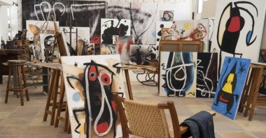 One of two studios of Joan Miro in Palma de Mallorca. (DPA Photo)