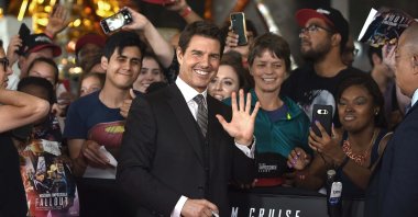 Tom Cruise greets the fans at the U.S. Premiere of "Mission: Impossible - Fallout" at Smithsonian's National Air and Space Museum in Washington, D.C., the U.S., July 22, 2018. (Getty Images via AFP)
