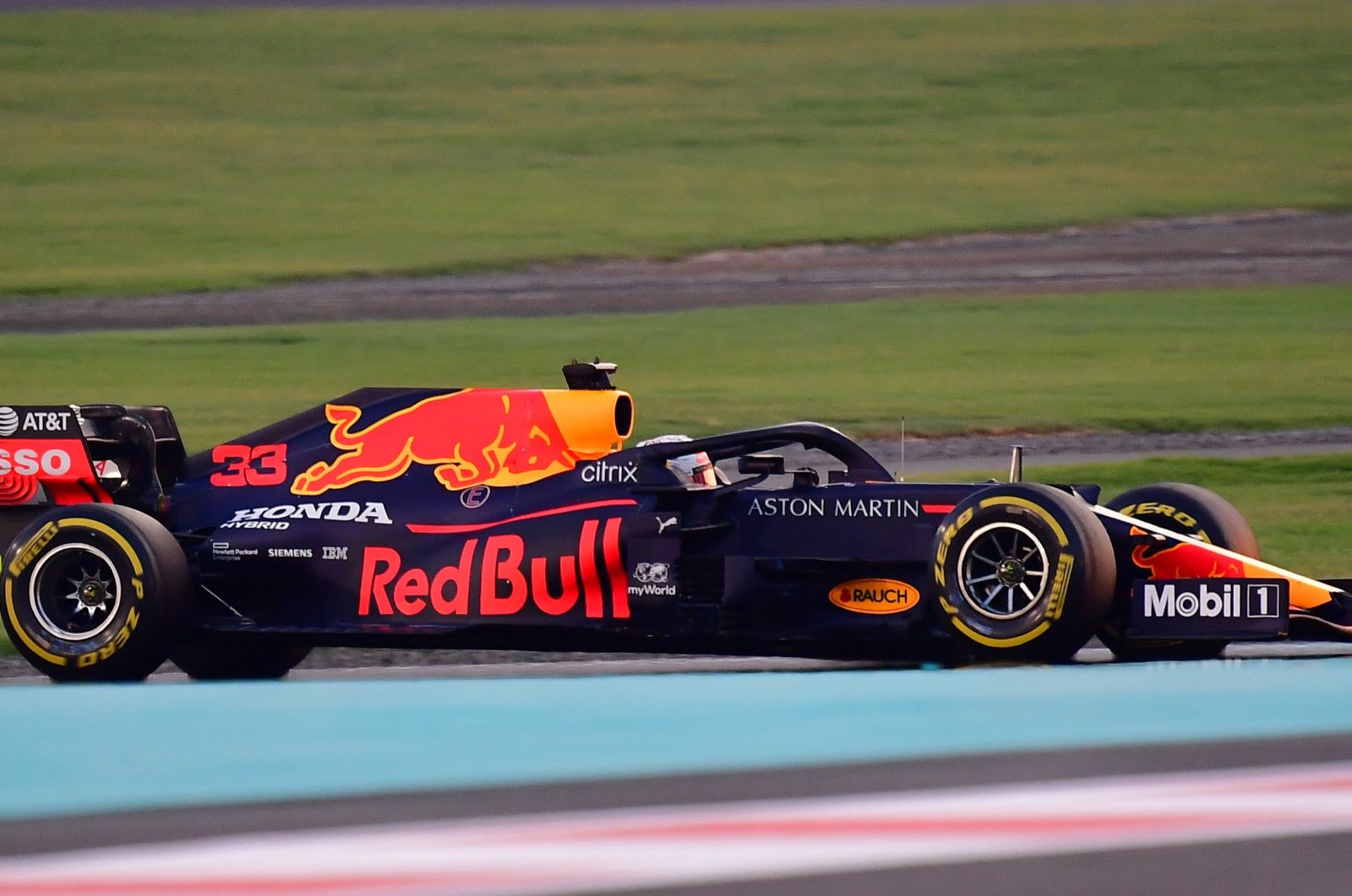 Red Bull's Max Verstappen in action during the Abu Dhabi Grand Prix, Yas Marina Circuit, Abu Dhabi, United Arab Emirates, Dec. 13, 2020. (Reuters Photo)