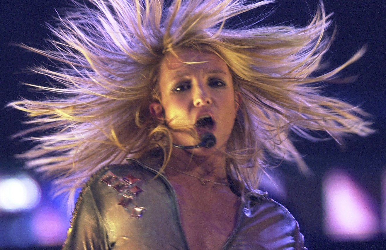 Britney Spears performs in concert in Buffalo, New York on June 26, 2002. (AP Photo)