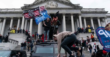 Supporters of then-U.S. President Donald Trump protest outside the Capitol, Washington, D.C., U.S., Jan. 6, 2021. (AFP Photo)