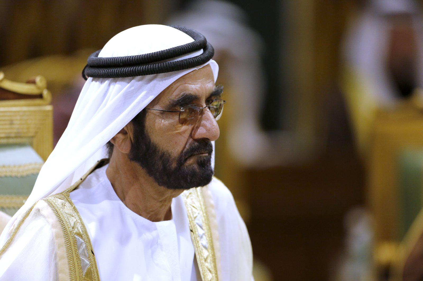 Prime Minister of the United Arab Emirates Sheikh Mohammed bin Rashid Al Maktoum attends the 40th Gulf Cooperation Council Summit in Riyadh, Saudi Arabia, Dec. 10, 2019. (AP Photo)
