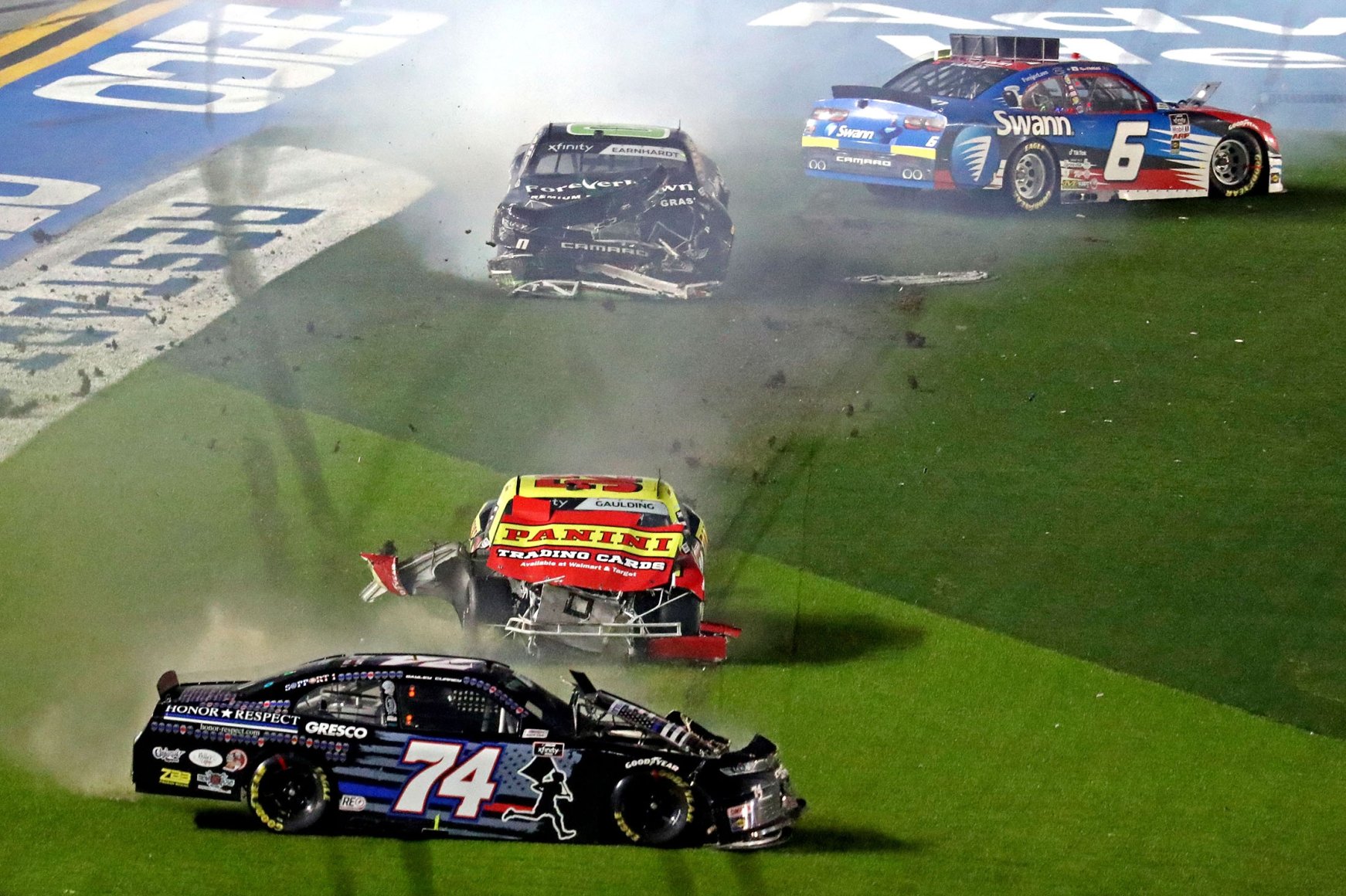 In photos Daytona 500 ends with fiery, crashfilled final lap Daily