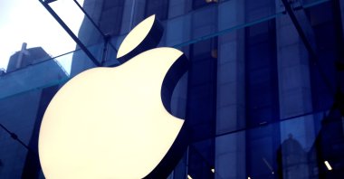The Apple Inc. logo is seen hanging at the entrance to the Apple store on 5th Avenue in Manhattan, New York City, New York, U.S., Oct. 16, 2019. (Reuters Photo)