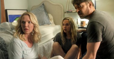 Katherine Heigl (L), Madison Iseman (C) and Harry Connick Jr. in a scene from "Fear of Rain."
