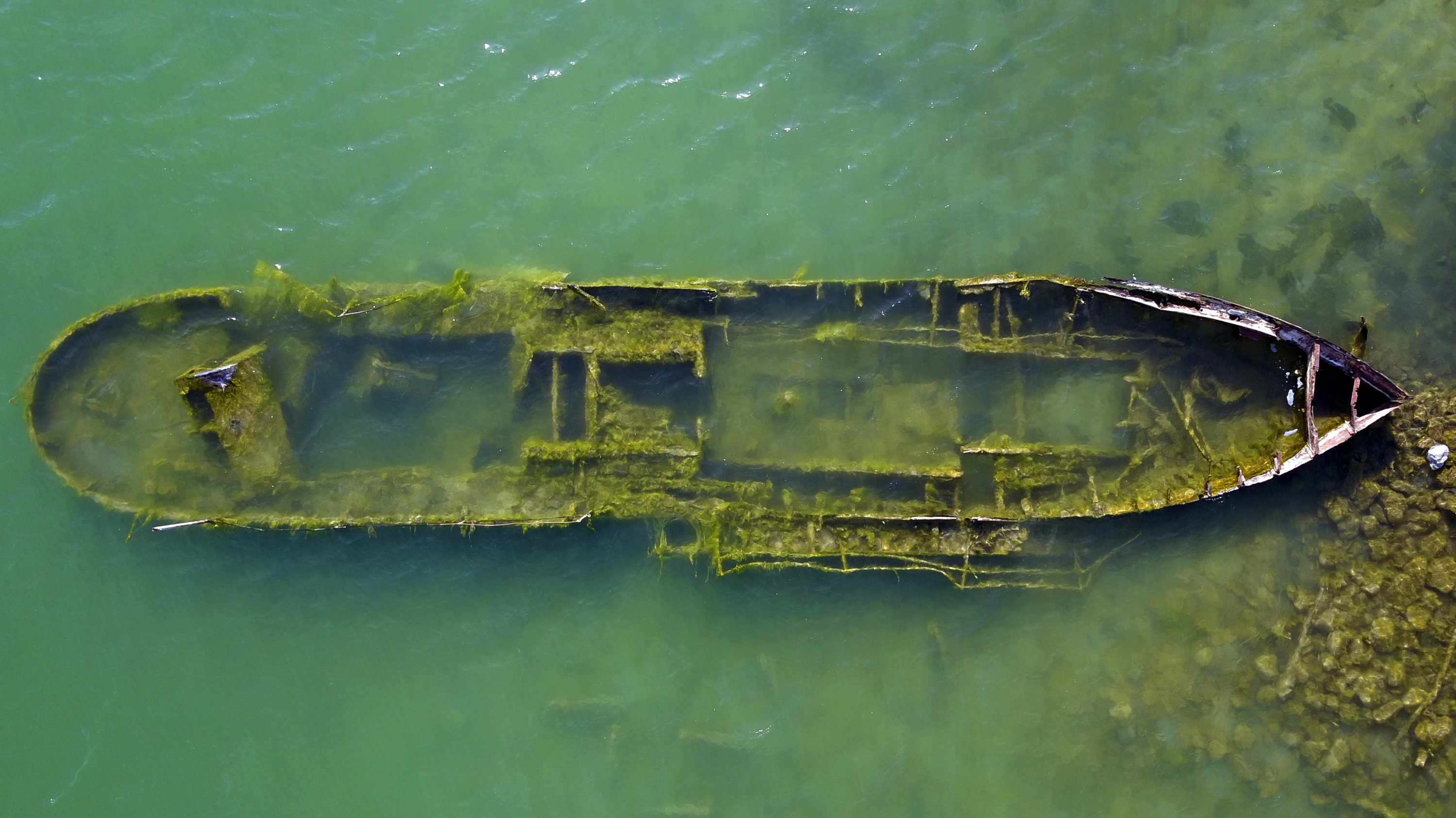 Sunken Historical Ship Emerges From Turkey S Lake Van Daily Sabah   94154 