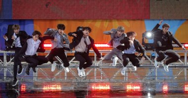 Members of K-Pop band “BTS” perform on ABC's 'Good Morning America' show in Central Park in New York City, U.S., May 15, 2019. (Reuters Photo)