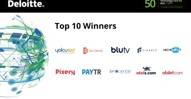 Top 10 winners of the Deloitte Technology Fast 50 2020 Turkey program. (Courtesy of Deloitte)